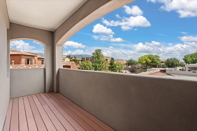 balcony with a residential view