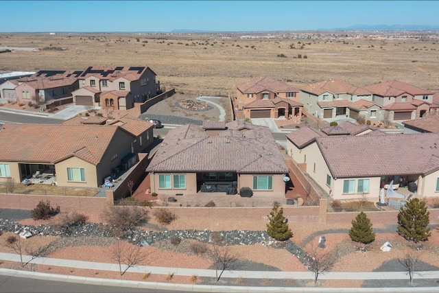 drone / aerial view with a residential view