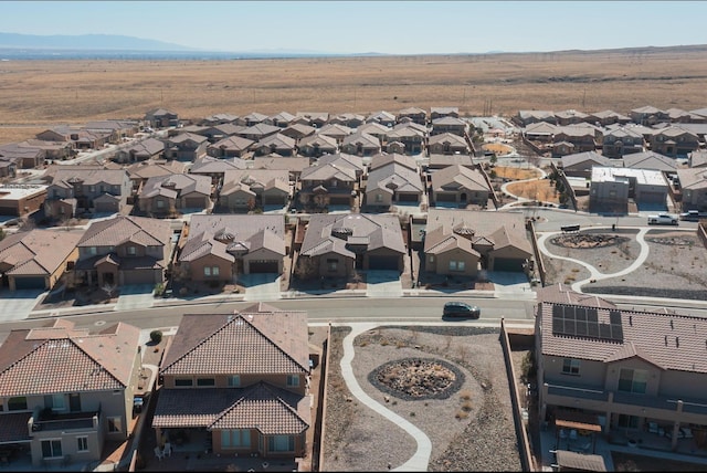 aerial view with a residential view