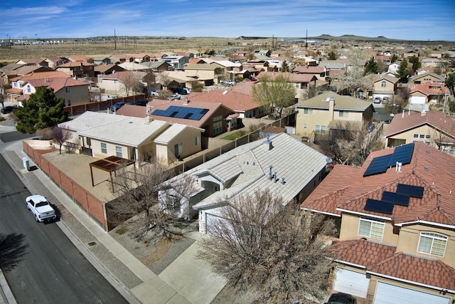 bird's eye view featuring a residential view