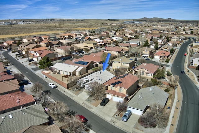 aerial view featuring a residential view