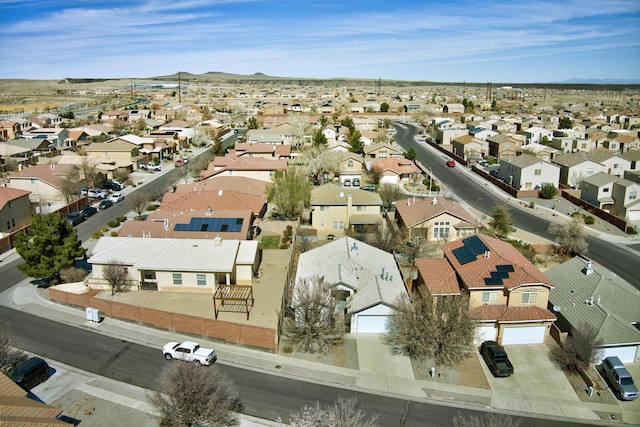 aerial view featuring a residential view