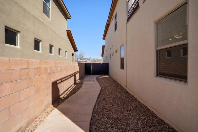 view of home's exterior featuring a fenced backyard and stucco siding