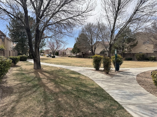 view of yard featuring a residential view