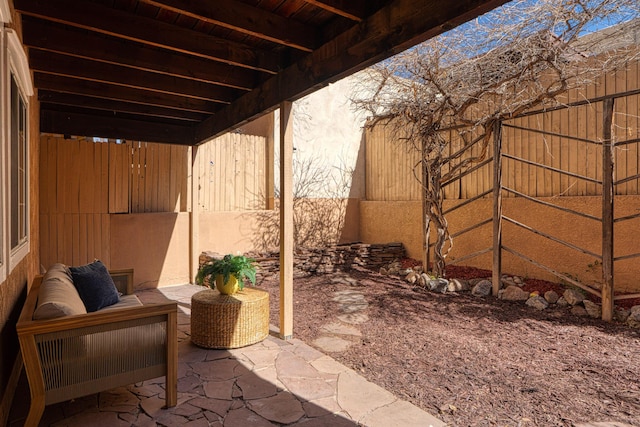 view of patio / terrace featuring a fenced backyard