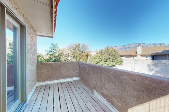 balcony with a mountain view