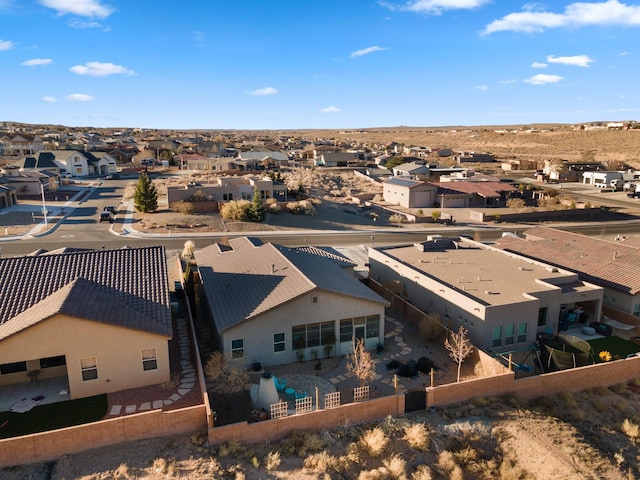 bird's eye view with a residential view