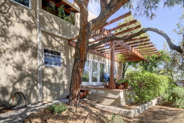 view of patio / terrace with a pergola