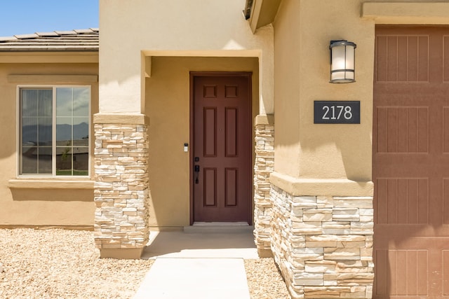 2178 Janet Way, Rio Rancho, NM 87144 - entrance to property with stone siding and stucco siding