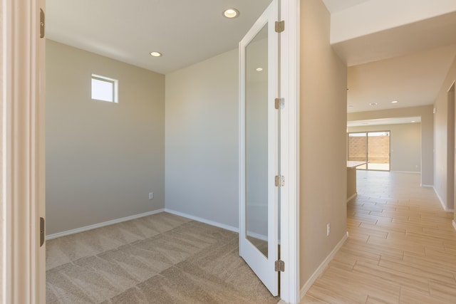2178 Janet Way, Rio Rancho, NM 87144 - hall with recessed lighting, baseboards, and light wood-style flooring
