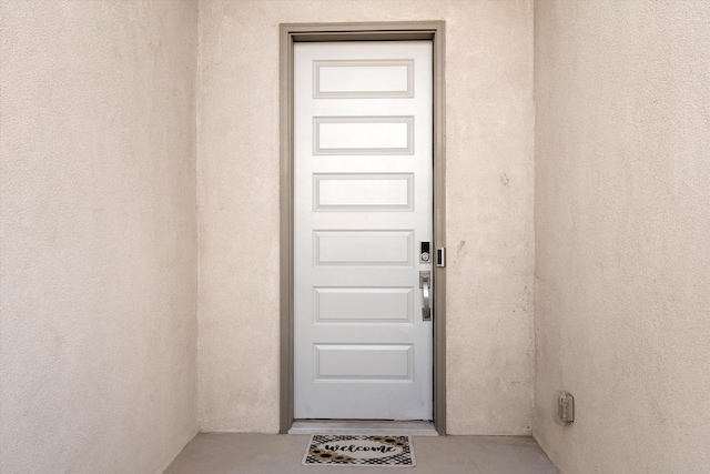 view of doorway to property