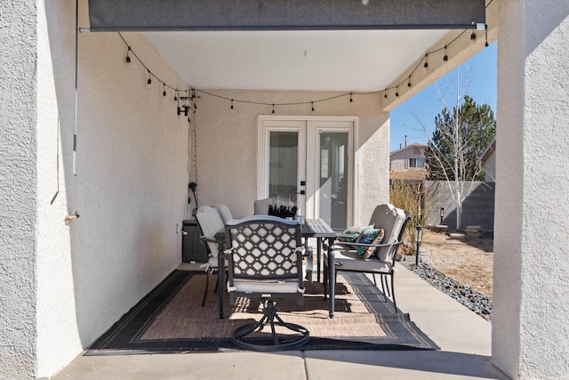 view of patio with fence