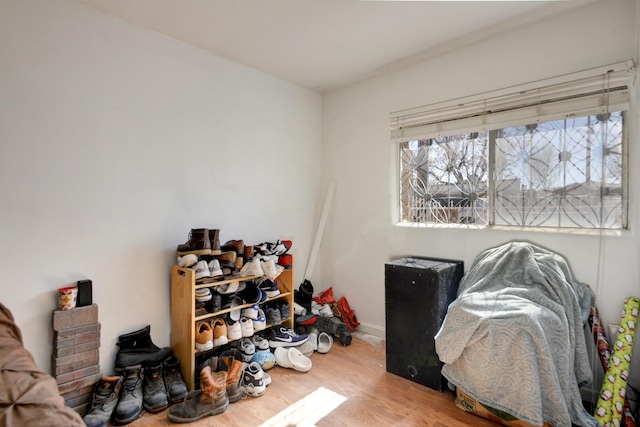 interior space featuring wood finished floors