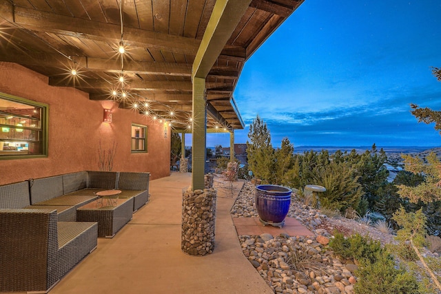 view of patio featuring outdoor lounge area