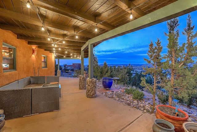 view of patio featuring an outdoor hangout area