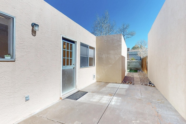 view of patio / terrace with fence