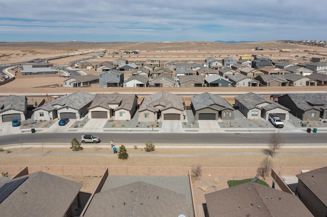 drone / aerial view with a residential view