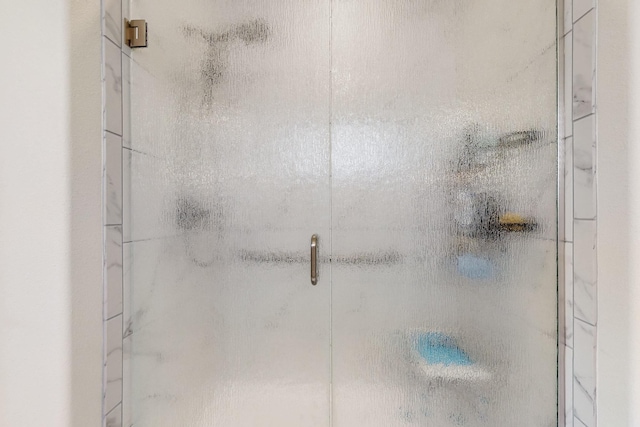 room details with a shower stall