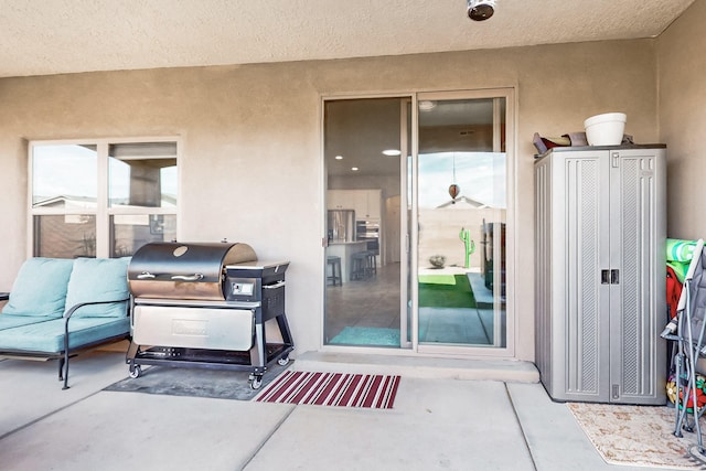 view of patio with grilling area