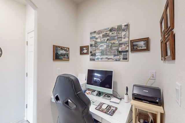 office area with arched walkways