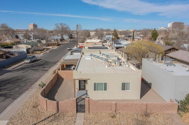 drone / aerial view with a residential view