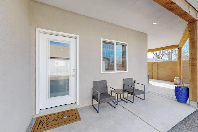 view of patio / terrace with fence