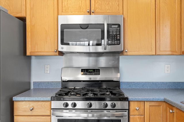 kitchen with appliances with stainless steel finishes