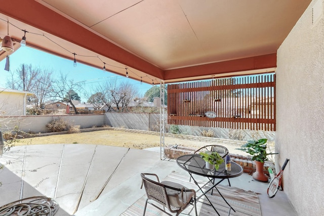 view of patio / terrace with a fenced backyard