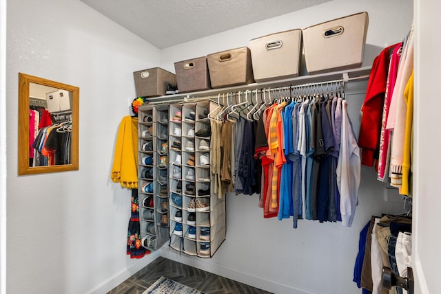 view of walk in closet