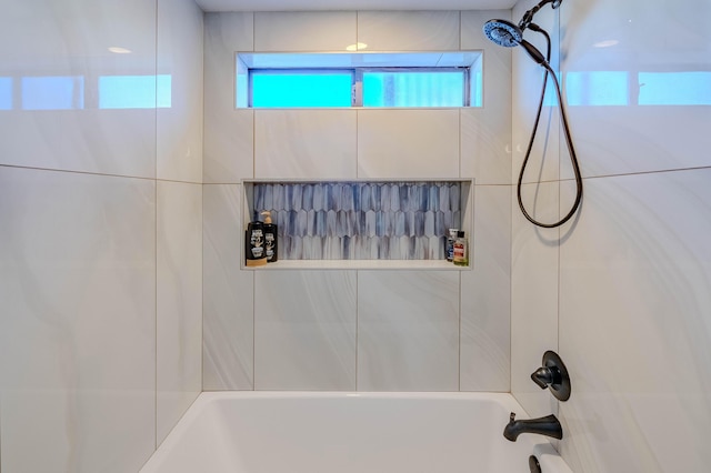 bathroom featuring bathtub / shower combination