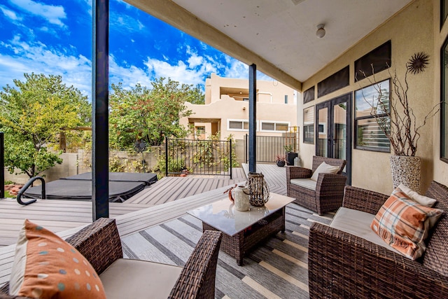 exterior space featuring outdoor lounge area