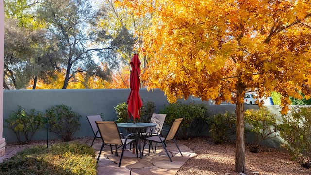 view of patio / terrace with fence