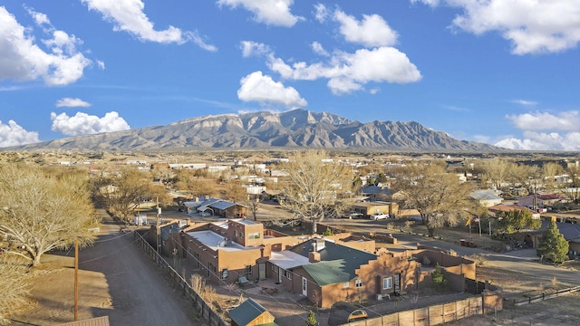 view of mountain feature featuring a residential view