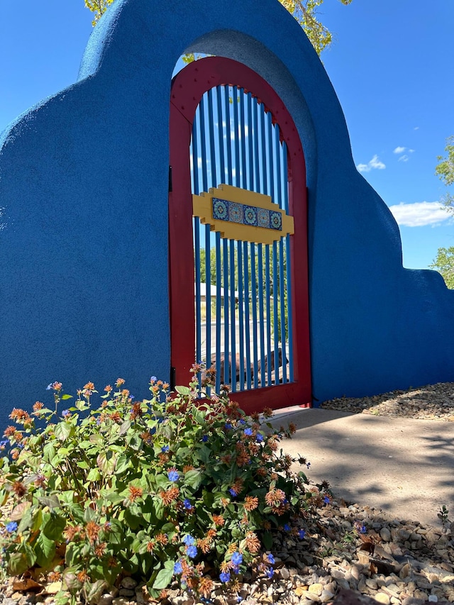 exterior space with a gate