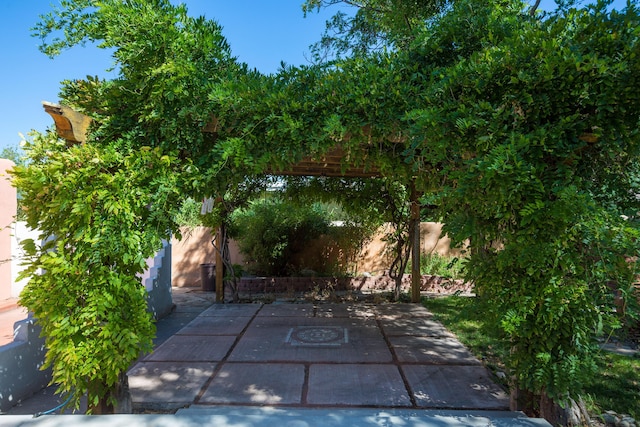 view of patio with fence