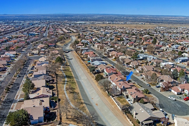 drone / aerial view with a residential view