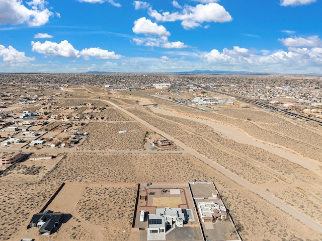 bird's eye view featuring a desert view