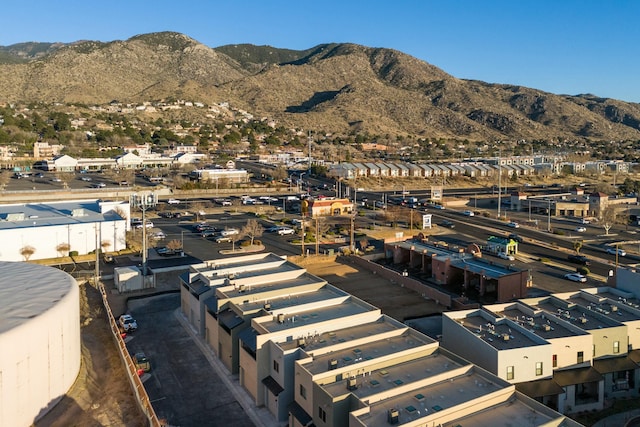 aerial view featuring a mountain view