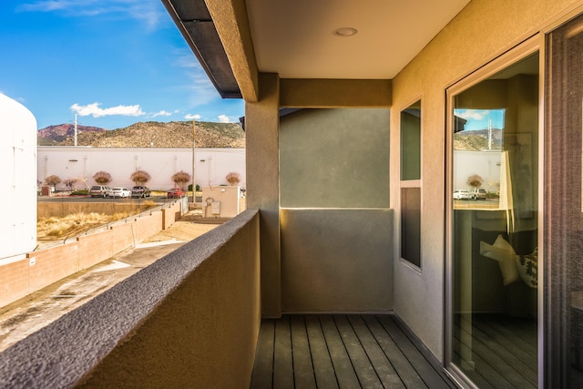 balcony with a mountain view