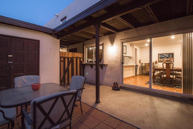 view of patio / terrace featuring outdoor dining space