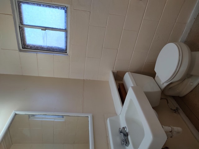 full bathroom with toilet