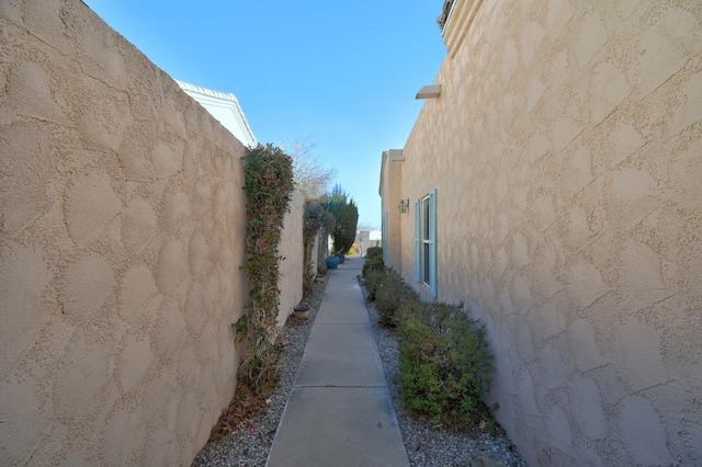 view of home's exterior featuring stucco siding