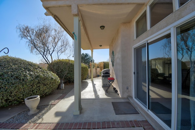 view of patio featuring area for grilling