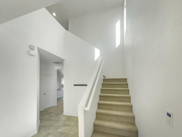 stairs with baseboards