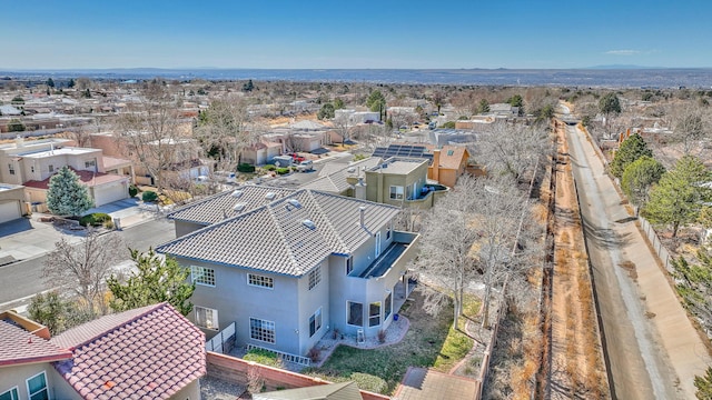 aerial view with a residential view