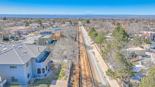 aerial view featuring a residential view