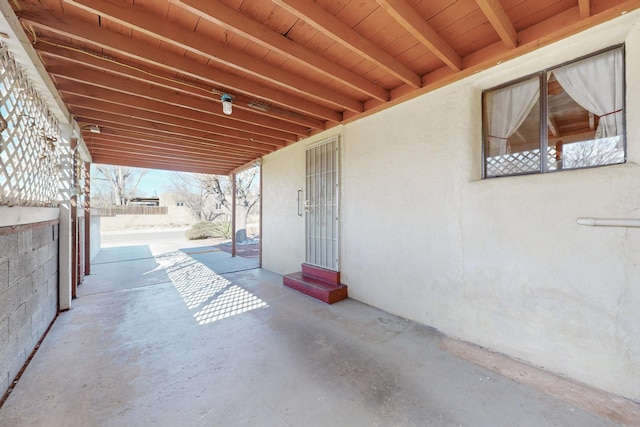 view of patio / terrace featuring entry steps