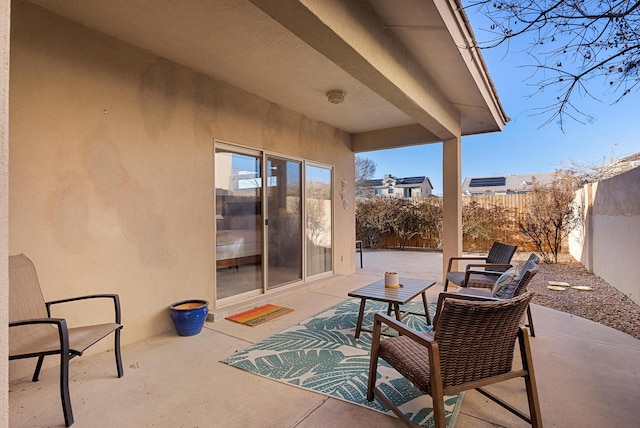 view of patio / terrace featuring a fenced backyard