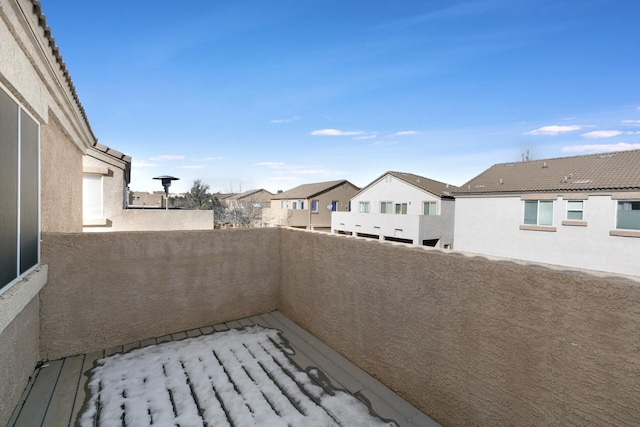 balcony featuring a residential view