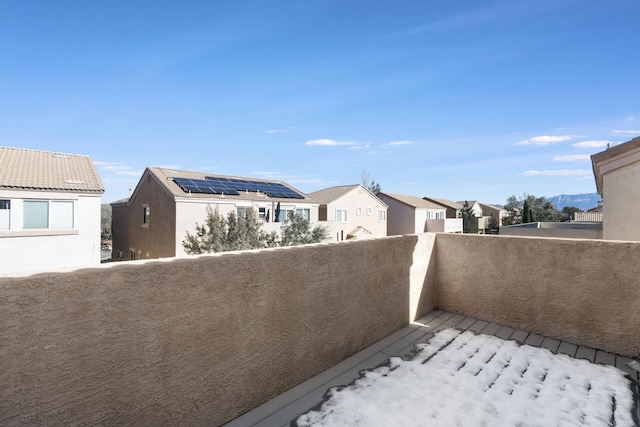 balcony with a residential view